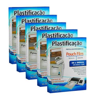 Imagem de Polaseal Plástico para plastificação 0,05 Crachá 59x86 500un - Mares