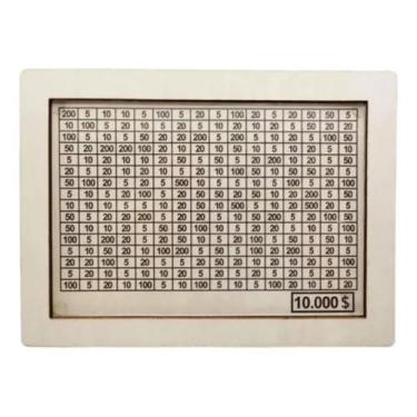 Imagem de Woodbox Cofre Em MDF Guarde 10 Mil Método Kakeibo - Cores - MV Utilida
