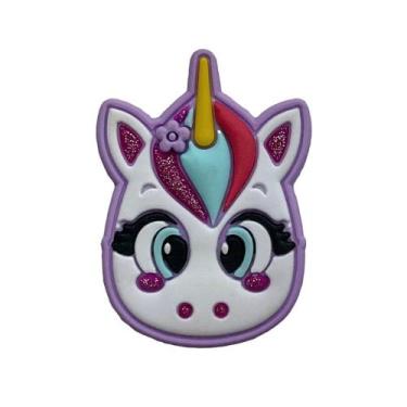 Imagem de Kit 50 Peças aplique Emborrachado Rosto Unicornio Fofo - RAE