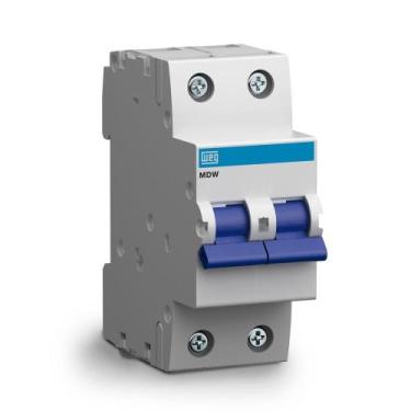 Imagem de Mini Disjuntor Bipolar 40A Curva C Din - WEG 10076447