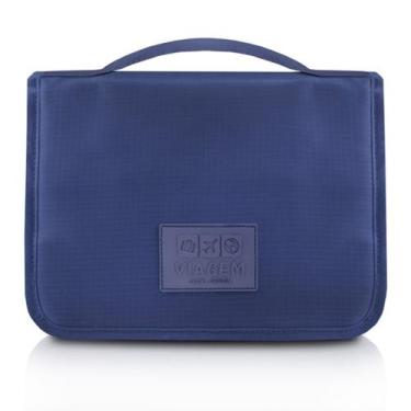 Imagem de Necessaire de Gancho para Viagem Estampa Lisa Jacki Design Azul