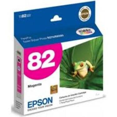 Imagem de Cartucho De Tinta Epson To82 Magenta T082320 Br R270 R290 Rx590 Rx390 T50 Tx720