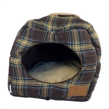 Imagem de Cama Caminha e Toca Para Cachorro Gato Super Luxo Tam M 30x30cm - Senh
