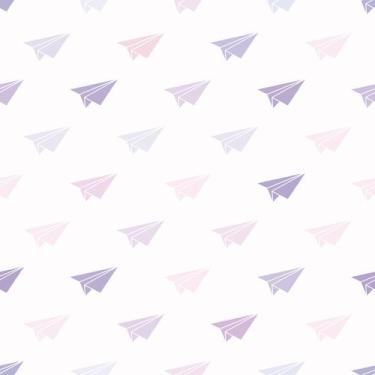 Imagem de Papel De Parede Adesivo Roxo Lavável Avião Sala 10m - Criptonita, 10m