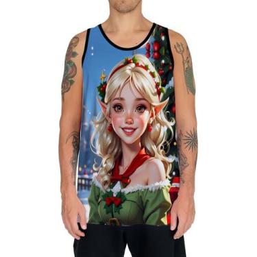 Imagem de Camiseta Regata Tshirt Natal Festas Elfa Duende Neve HD 4 - Enjoy Shop