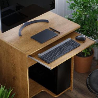 Imagem de Mesa De Computador Prática 1 Gaveta - Ej Móveis, Marrom