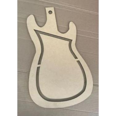 Imagem de Gabarito Molde Para Petisqueira Personalizado Guitarra Mdf Cru 6mm - R