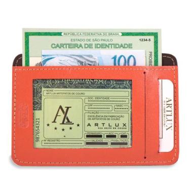Imagem de Porta Documento Carro e RG Couro Artlux 530, CORAL