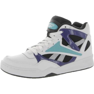 Imagem de Reebok Royal BB4590 Tênis esportivo cano alto masculino, Branco/preto/azul-petróleo clássico, 12.5 Women/11 Men