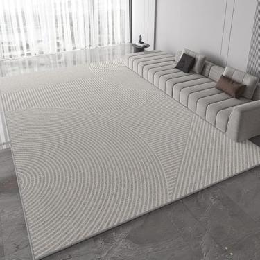 Imagem de Tapete cinza claro, luxuoso, com listras geométricas, para sala de estar, tapetes decorativos de tamanho grande, confortáveis, fáceis de limpar, para quarto, AX011, K, 160x230 cm