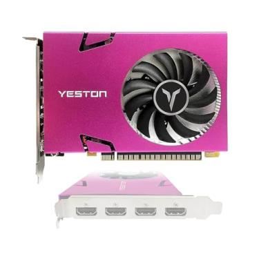 Imagem de Placas gráficas Yeston Radeon RX550, 4GB RAM GDDR5 128Bit 6000MHz HDMI*4 GPU, placa gráfica convencional para jogos de PC