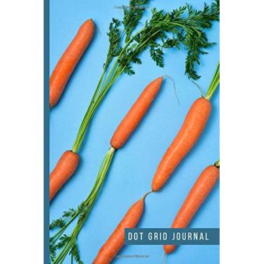 Imagem de Dot Grid Journal: Carrot Pattern on Light Blue Cover/Small 6x9 Size/Design Book/Planner/Dotted Notebook/Great Gift for Drawing, Journaling, Artsy Friend, Crafters, and Crafty People