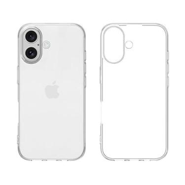 Imagem de Capa Capinha Antishock Space Hybrid Clear Para Iphone 16 Normal 6.1 - Pacote com 2 unidades