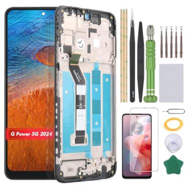 Imagem de YHXMARSCAN Tela para Motorola Moto G Power 5G 2024 XT2415 Display LCD Substituição para Moto G Power 5G 2024 Incell Touch Screen Digitalizador Assembly(Preto com Moldura)