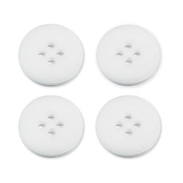 Imagem de Botão Branco 21mm 4 Furos - 50 Peças Para Roupa Artesanato - Inova Avi