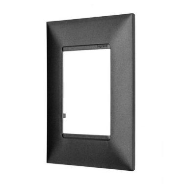 Imagem de Placa 3 Postos 4x2 Preta 618503pt - LEGRAND PIAL PLUS