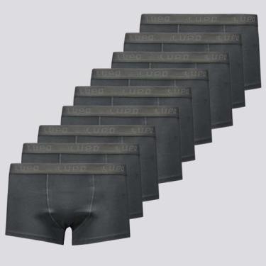Imagem de Kit de 9 Cuecas Sunga Lupo Algodão Com Elastano Cinza Escuro, GG
