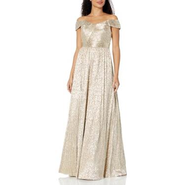 Imagem de Aidan Mattox by Adrianna Papell Vestido feminino tomara que caia, Dourado, 36