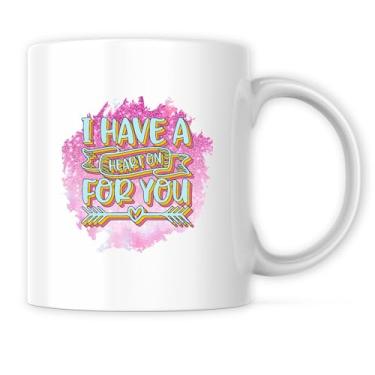 Imagem de Caneca "I Have A Heart On For You" - Caneca engraçada hilária de humor adulto vulgar - Caneca de café de 325 ml Ótimo presente para férias, aniversário, Natal - Caneca de sublimação de tinta cerâmica