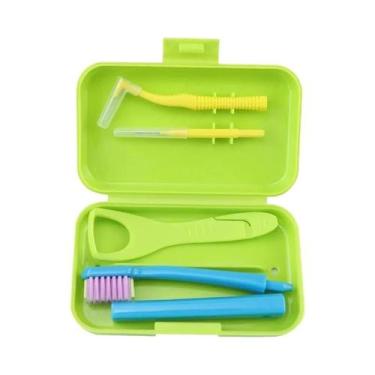 Imagem de Kit Portátil de Limpeza Dentária com Escova e Escova Interdental Remov
