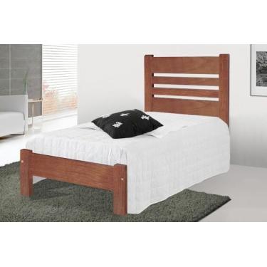 Imagem de Cama Solteirão (Solteiro Extra) Prime de Madeira Maciça Tauari - Cor Imbuia