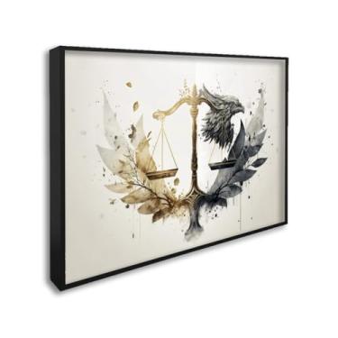Imagem de Quadro Decorativo Profissão Direito A Essência da Justiça e o Equilíbrio Perfeito (Preto, 80x120, C/Vidro)