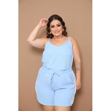 Imagem de Conjunto Feminino Plus Size Tecido Duna varias cores - ALG MODAS, Azul