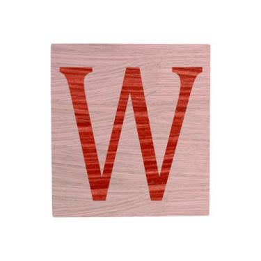 Imagem de Cubo Rosa Bebê Letra Vermelho Festa Chá de Bebê Decoração 8x8x8 Cm Mdf