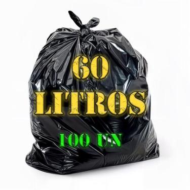 Imagem de Saco De Lixo 60 Litros Uso Leve 100 Unidades Prime Bag Cor Preto Resis