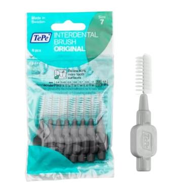 Imagem de Escova Interdental 1.30mm Cinza TePe Higiene Dentes Grandes Espaços Ampliados Cuidados Eficientes Saúde Bucal Avançada