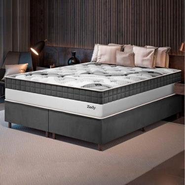 Imagem de Conjunto Colchão Ortopédico e Base Box Queen 71x158x198cm Zady Yescasa
