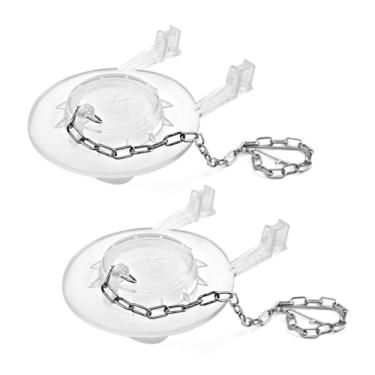 Imagem de Kit de substituição para vaso sanitário de 5 cm (2 peças) universal para vaso sanitário padrão americano - fácil de instalar, borracha de longa duração, corrente inoxidável