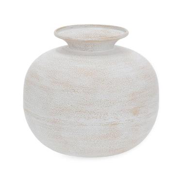 Imagem de Vaso em metal patinado branco mart 22CM