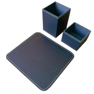 Imagem de Kit Organizador De Esritorio Escolar Mouse Pad e Porta Treco Material 