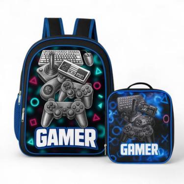 Imagem de Mochila Infantil Escolar Bolsa Menino + Lancheira Térmica - Pikuka