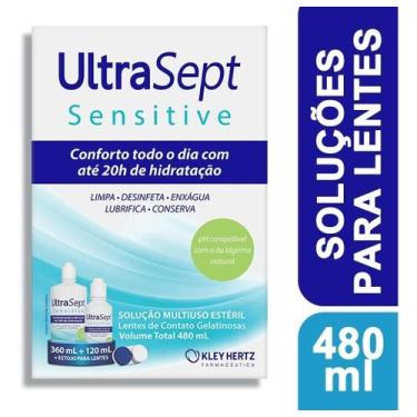 Imagem de Ultrasept Sensitive 480ml E Estojo Para Lentes Solucao - Kley Hertz