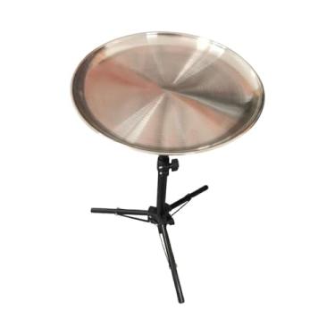 Imagem de Deevoka Tabela de mesa final Altura da mesa de acampamento Ajuste de 30 cm de tripé portátil para a sala de estar para quarto externo quarto de jardim praia