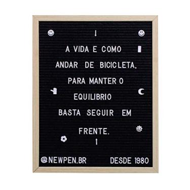 Imagem de Quadro Letreiro, Newpen, 10.004, Letterboard, Decorativo Retro, Preto, 40x50 cm, Médio