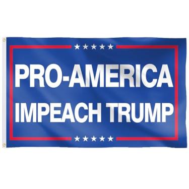 Imagem de SOULBUTY Bandeira Impeach-trump 9,5 x 1,5 m Bandeira Anti-Trump Pro America FK-T-RUM-P Bandeira Poliéster com ilhós de latão