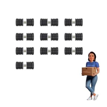 Imagem de Puxador Box Boleado em Alumínio Preto, 22mm, Kit com 10 Unidades, para Porta de Vidro