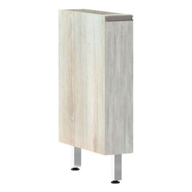 Imagem de Balcão Sem Tampo 15cm Luci Legno Crem e Concreto
