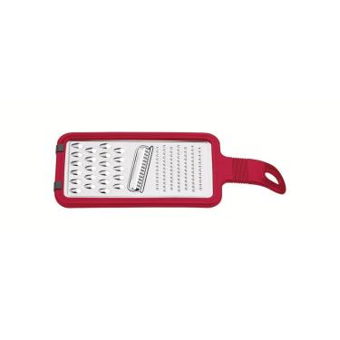 Imagem de Ralador Universal Tramontina Utilitá Em Aço Inox E Cabo Em Abs Com Suportes Em Borracha Vermelho Tramontina