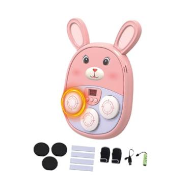 Imagem de UGPLM Máquina de boxe musical com função de brinquedo esportivo para adultos, alvo de parede de boxe eletrônico para exercícios, esportes, fitness, Rosa, 32x24x4.35 Cm