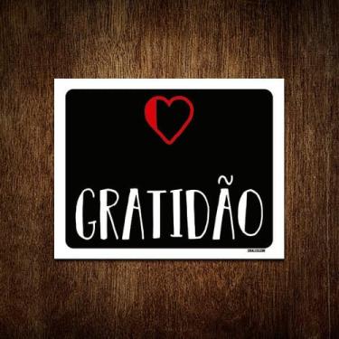 Imagem de Kit 10 Placas Decorativa - Gratidão