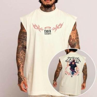 Imagem de Camiseta Regata Algodão Machão Oversized Abstract Anime Manga Toji Fushiguro Arte-Unissex