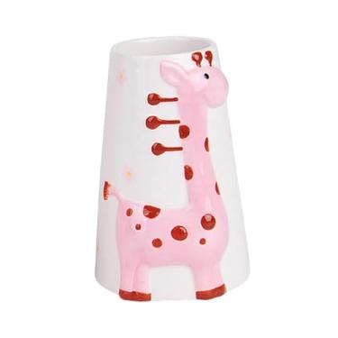 Imagem de Gralara Vaso de flores, porta-pincel de maquiagem, pequeno enfeite de mesa multiuso para jardim, escritório, prateleira, decoração de casa