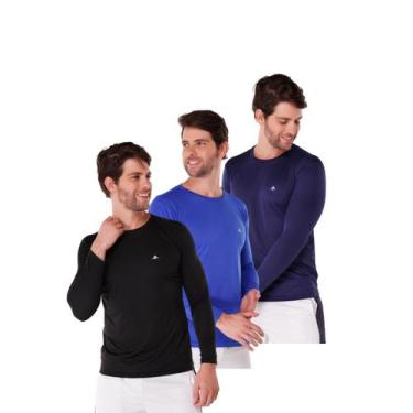 Imagem de Kit 3 Camisas Segunda Pele Proteção Solar Uv Manga Longa - Força do So