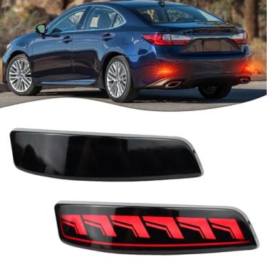 Imagem de ZDEERAOTO Refletores de para-choque traseiro de LED completo kit de recursos de lâmpadas traseiras de freio de neblina para Lexus ES350 ES300h 2013-2018, 2013-2020 GS200t GS350 GS460 GS450h Lâmpada de