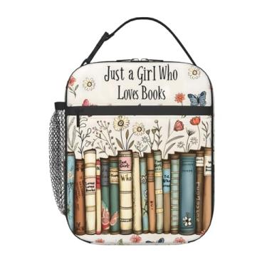 Imagem de VODRM Lancheira retrô para crianças, bolsa com isolamento de flores para estudantes, sacolas térmicas reutilizáveis com isolamento térmico para escola, trabalho, piquenique, acampamento, presentes ao