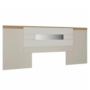 Imagem de Cabeceira Casal Regência Rimo Carvalho com Off White